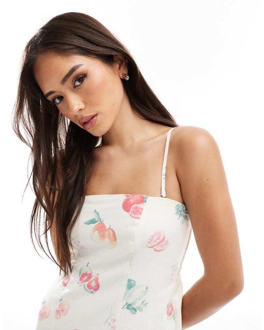 Hollister White Bandeau Linen Blend Mini Dress