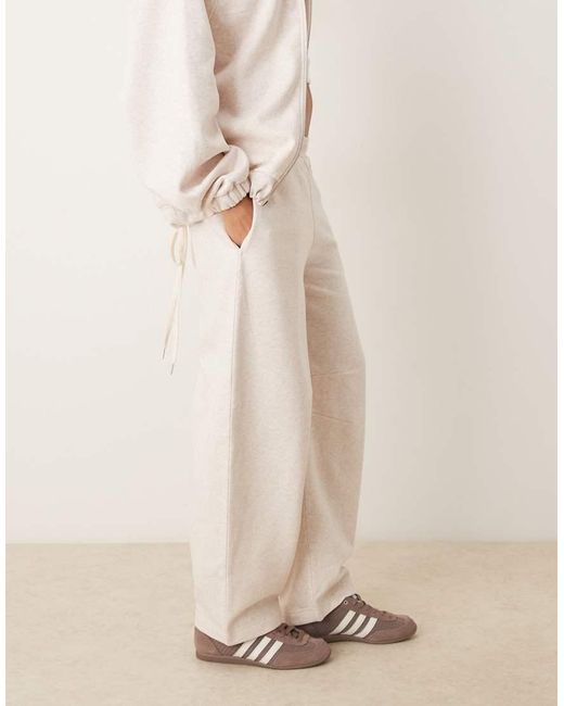ASOS Natural Barrel Leg Sweatpants