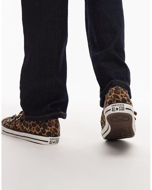 Chuck taylor all star dainty - chaussures babies à imprimé léopard Converse en coloris Black