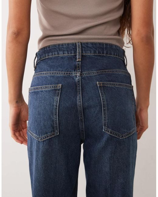 Mango Blue Slim Straight Jeans
