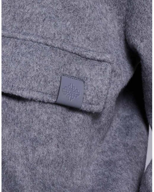 The Couture Club Blue Wool Blend Bomber Jacket for men