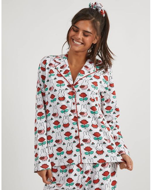 Skinnydip London White Miffy Rose Pyjama Set