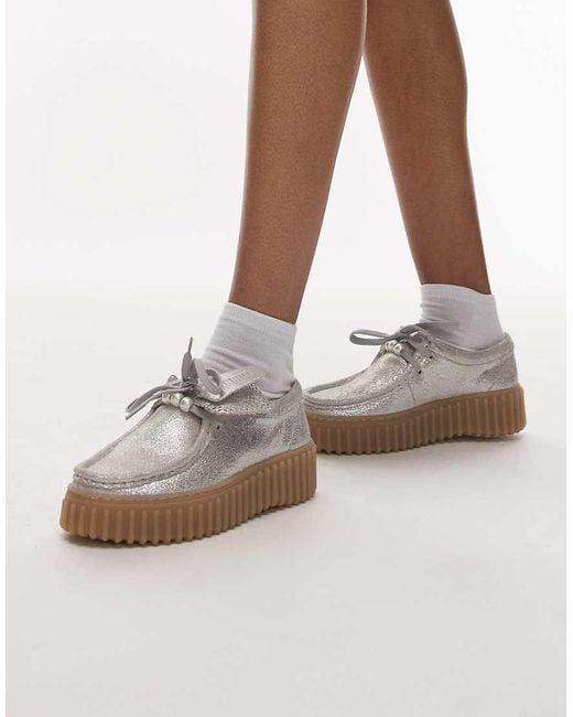 Clarks Metallic Torhill Bee Shoe With Detachable Pearls