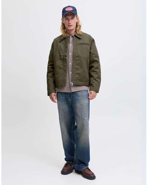Jack & Jones Green Aviator Jacket for men
