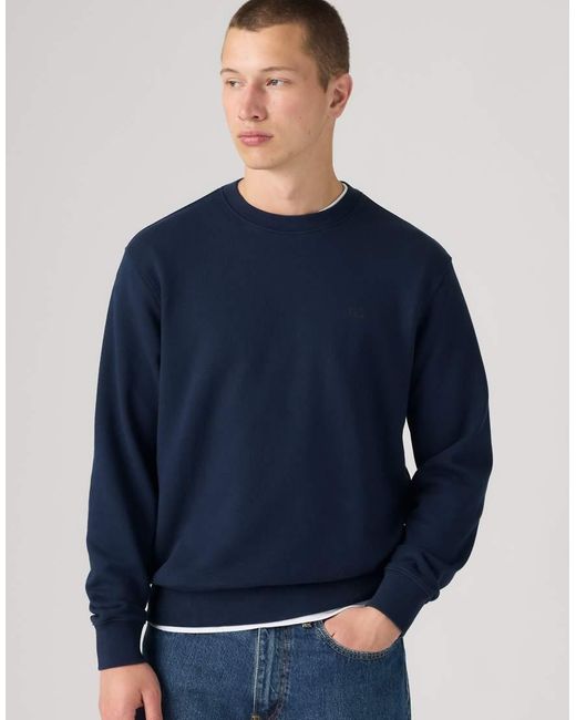 Levi's Blue Original Housemark Crewneck Sweatshirt for men
