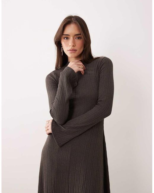 Mango Natural Maxi Dress With Flared Sleeves