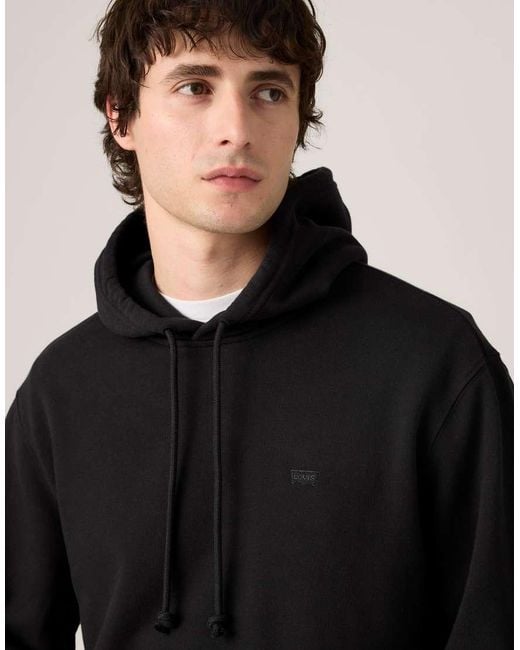 Levi's Black New Original Housemark Hoodie for men