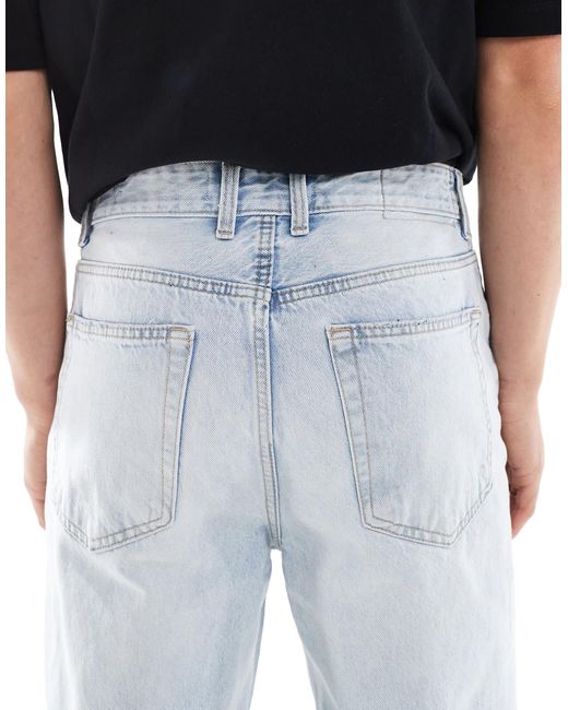 Bershka Black Loose Fit Jeans for men