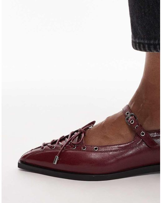 Bronx Black Laur-Ynn Tie Detail Ballet Flat