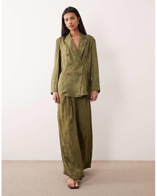 ARMANI EXCHANGE Green Floral Jacquard Co-ord Blazer