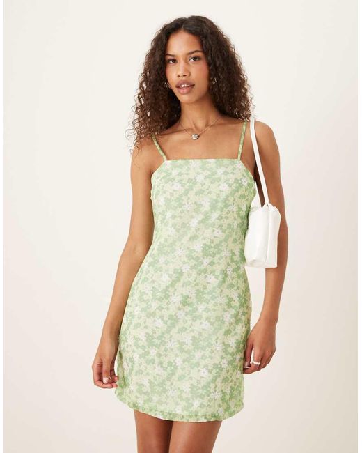 Glamorous Green Sleeveless Mini Dress