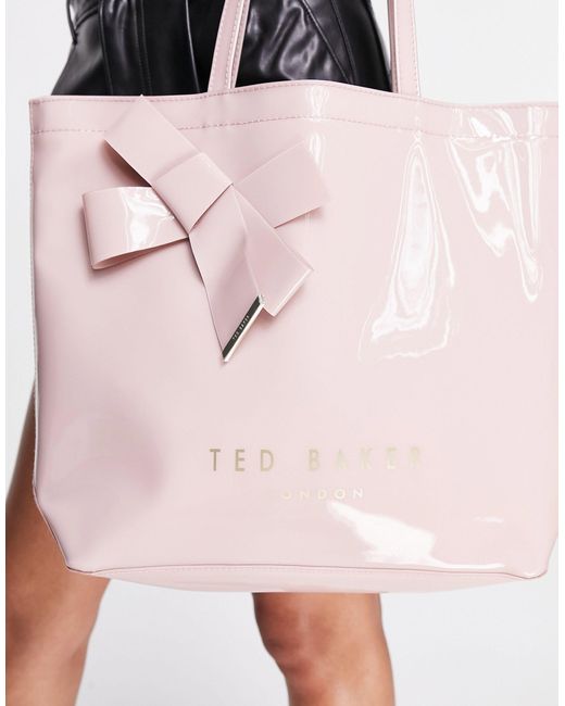 Ted Baker Nicon Large Icon Bow Tote in Orange | Lyst