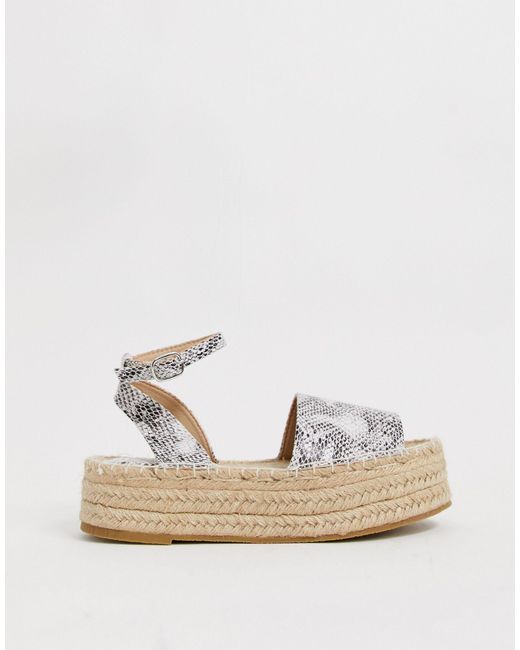 snake espadrille sandals