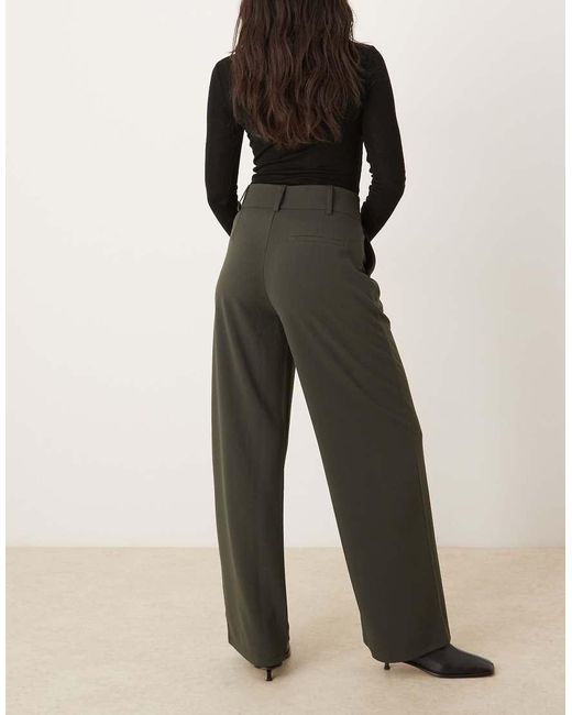 Jdy Green Wide Leg Tailored Trousers