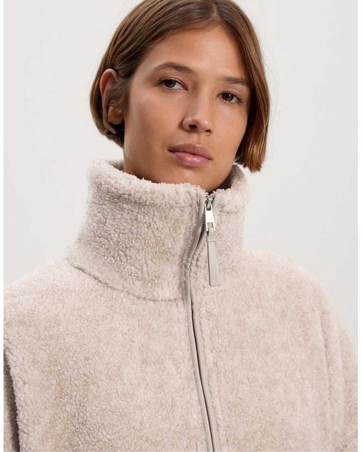 Oysho Natural Faux-shearling Oversize Jacket