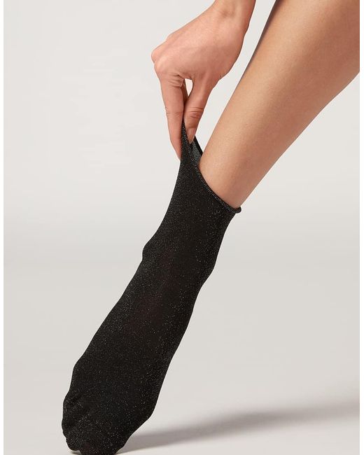 Calzedonia Gray Glitter Socks