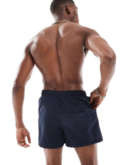 Pull&Bear Zwemshort Met Textuur En Zak in het Blue voor heren