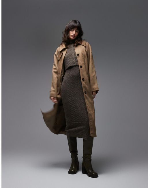 AllSaints Gray Sabine Co-ord Knit Dress & Cardigan Two Piece