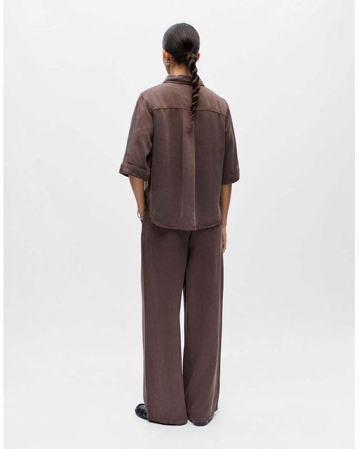 Camisa Vaquera Object de color Brown