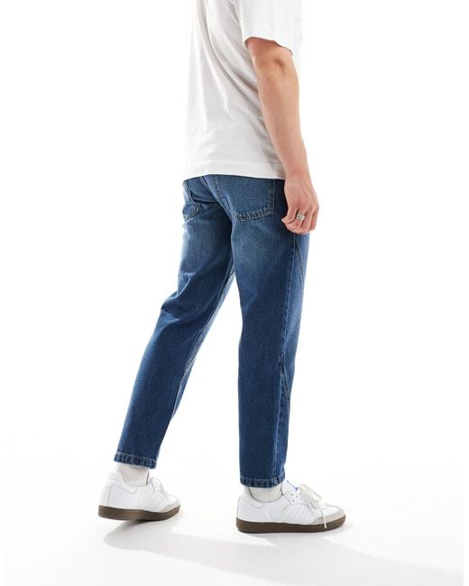 ASOS Blue Classic Rigid Jeans With Panelling Detail for men