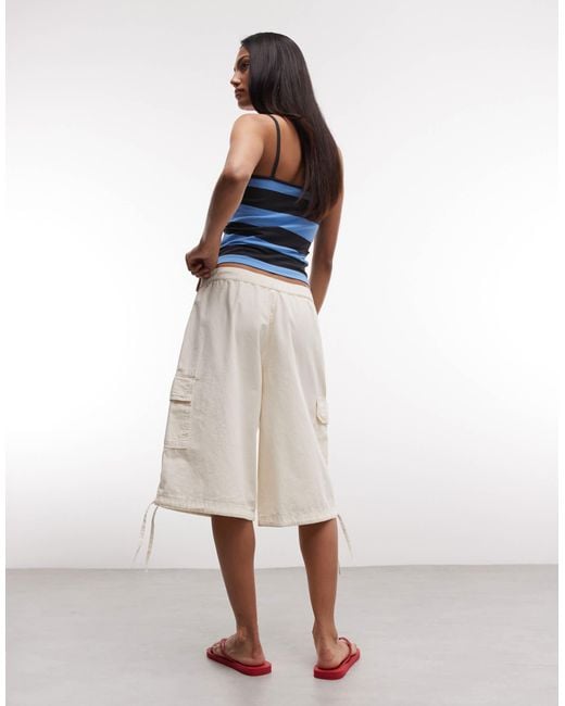 Collusion White Utility Cargo Jort