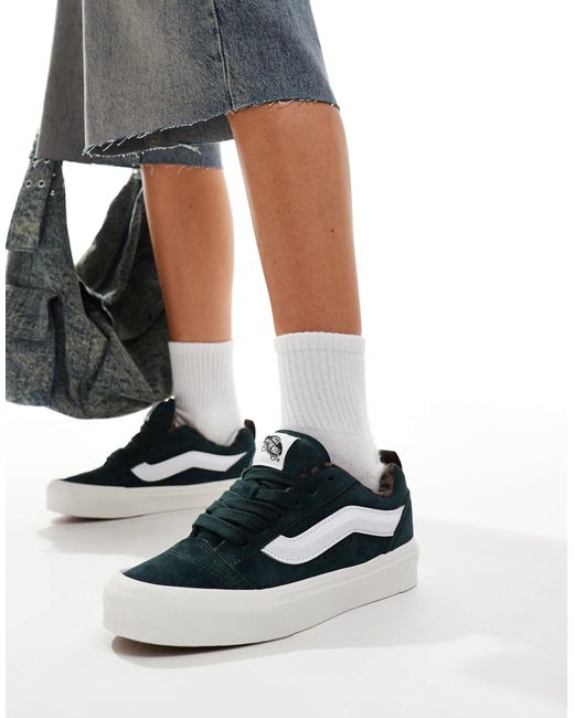 Knu skool - baskets en daim à semelle chunky - vert foncé Vans en coloris Multicolor