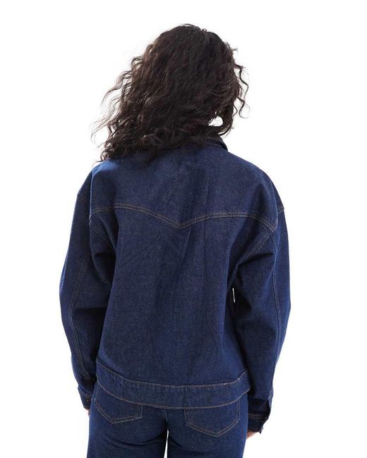 Pieces Blue Trucker Jacket Co-ord