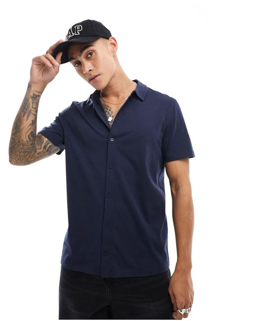 ASOS Blue Jersey Shirt for men