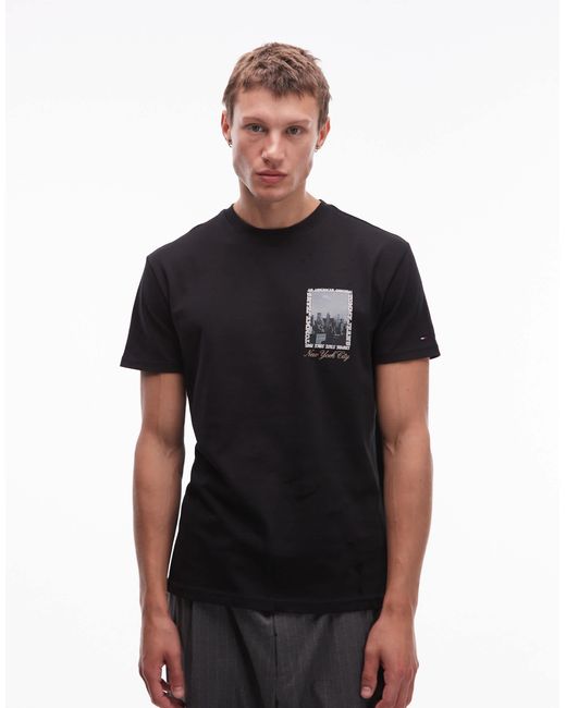 Tommy Hilfiger Black Stamp Photo T-shirt for men