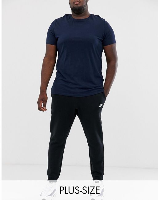 Nike Black Big And Tall Fleece Jogger Pants for men