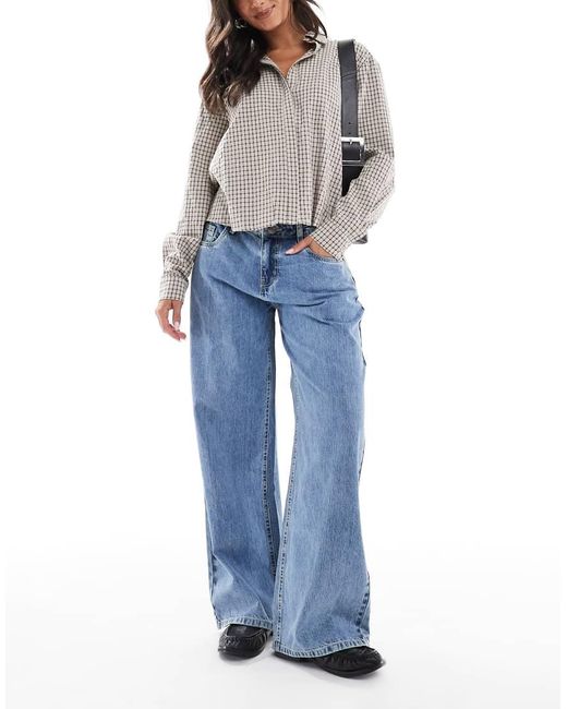 Daisy Street Blue Riley Low Rise Slouchy Jean