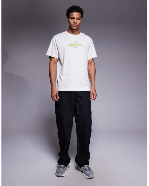 The North Face White Essential Expedition Back Print Tee for men