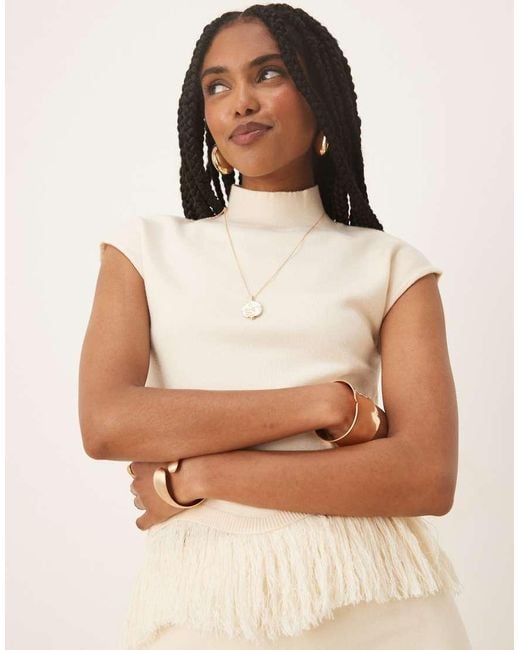Pretty Lavish Brown Orlendina Fringe Top