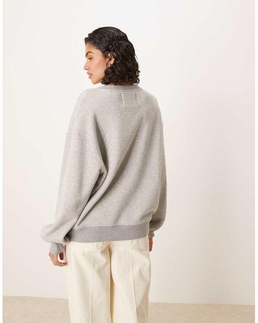 Sudadera Gris Con Estampado Gráfico De Gant de color Natural