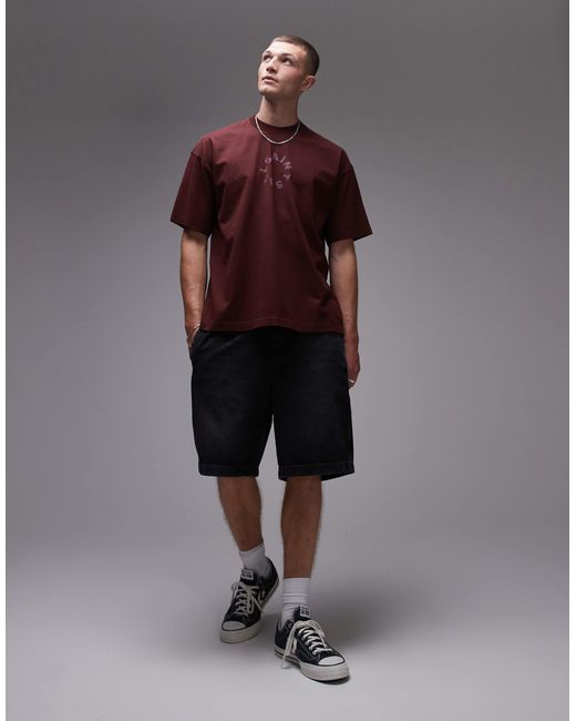 AllSaints Red Tierra Oversized T-shirt for men