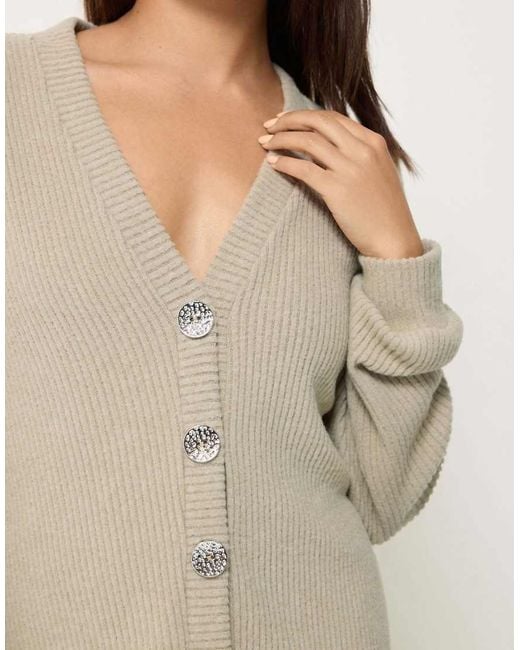 PixieGirl Natural Petite Textured Cardigan
