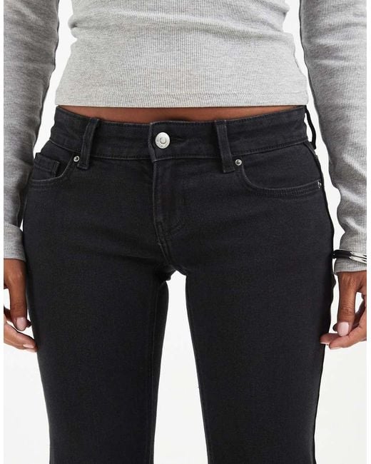 Only Petite White Lola Super Low Waist Flared Jeans