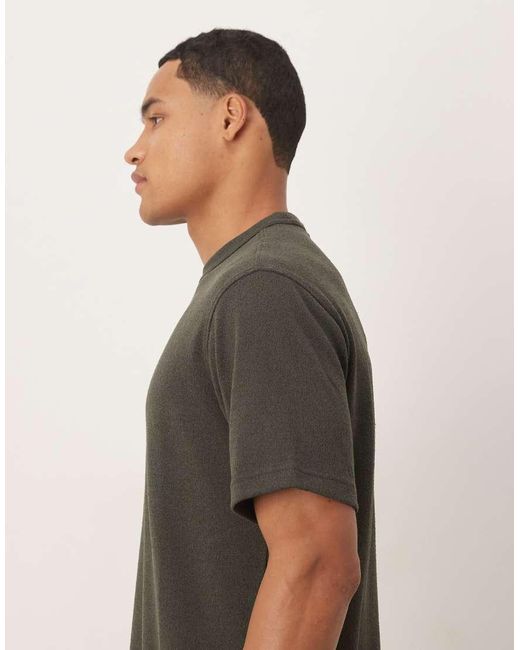 Mango Gray Fine Knitted T-shirt for men
