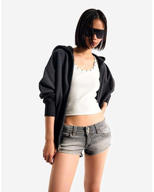 Bershka Black Denim Mini Shorts