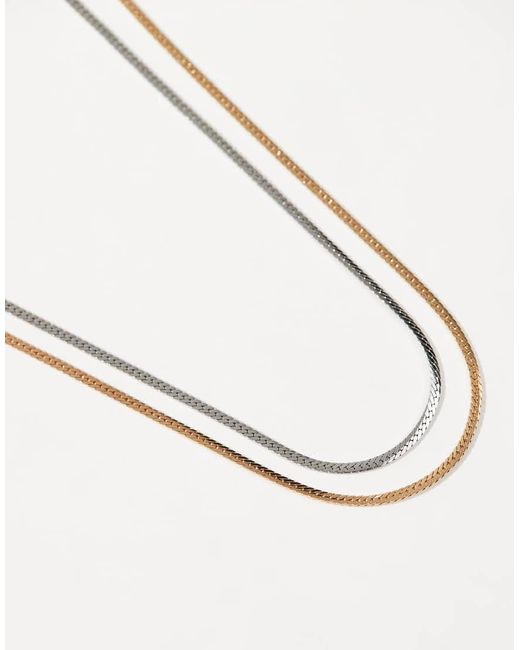 Confezione Da 2 Collane di ASOS in Natural da Uomo