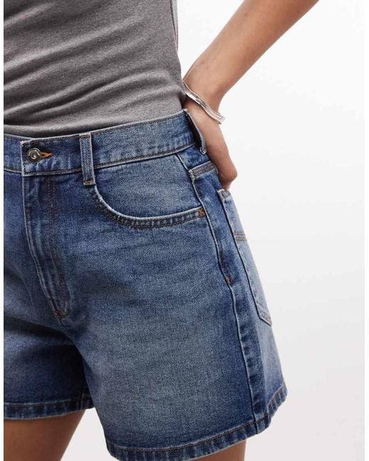 Collusion Blue Mom Denim Shorts