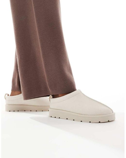 SEQWL White Suedette Mules
