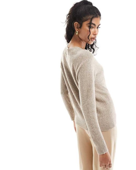 Vero Moda Natural Round Neck Knitted Jumper