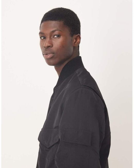 ARKET Blue Bomber Jacket With Workwear Pockets for men