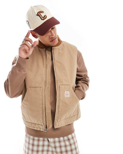 Levi's Natural Workwear Sansome Padded Canvas Vest for men