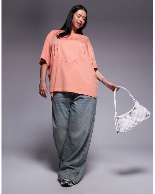 ASOS Pink Weekend collective curve – t-shirt