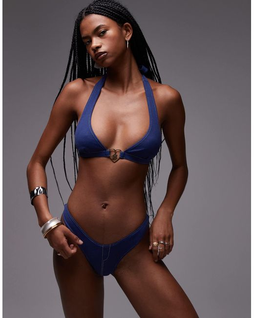 Frankie's Bikinis Brown X bella hadid – neckholder-bikinioberteil