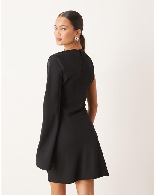 Mango Natural One Shoulder Mini Dress