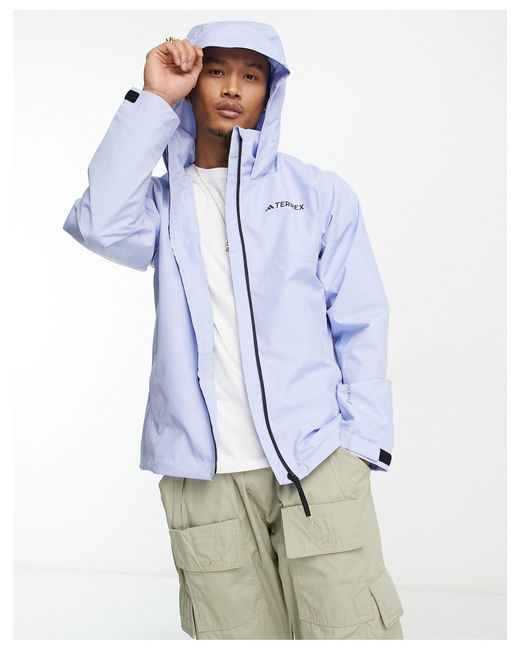 adidas Originals Adidas Terrex Rain Ready Jacket in Blue for Men | Lyst  Australia