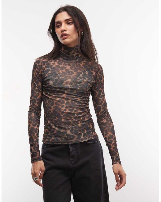 ASOS Black Sheer Turtle Neck Long Sleeve